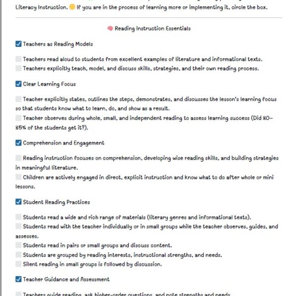 Balanced Literacy Classroom